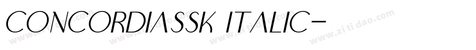 ConcordiaSSK Italic字体转换